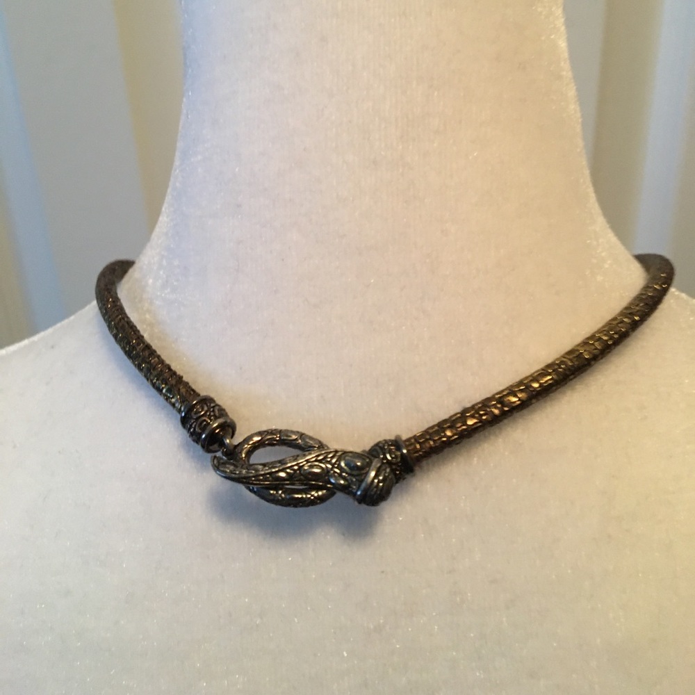 JOHN HARDY ‘JAI’ PRE-LOVED AUTHENTIC RARE GENUINE LEATHER OMBRÉ NECKLACE